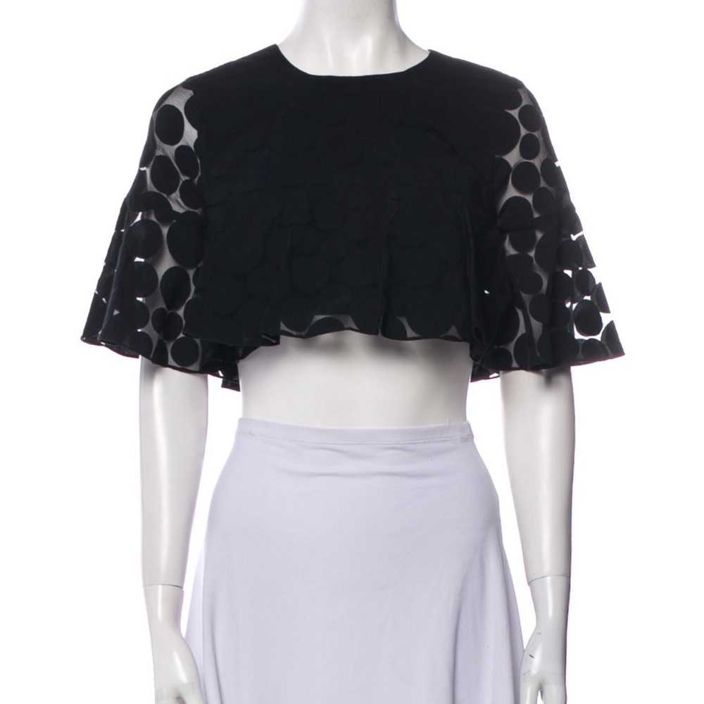 Cushnie Black Cropped Top